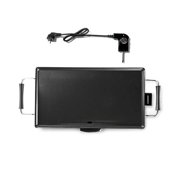 Teppanyaki-Grillplatte | 2000 W | 47,5 x 26,5 cm | Antihaftbeschichtung | Einstellbarer Thermostat | Cool-Touch-Griffe
