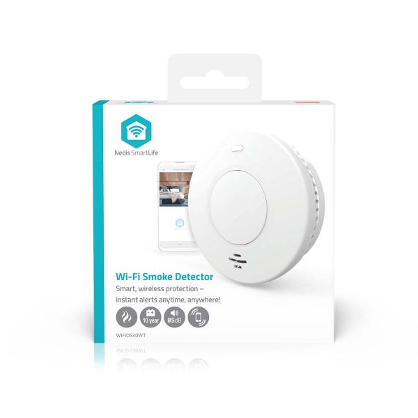 SmartLife Smoke Detector | Wi-Fi | Battery Powered | Sensor life cycle: 10 year | EN 14604 | Max. battery life: 120 Months