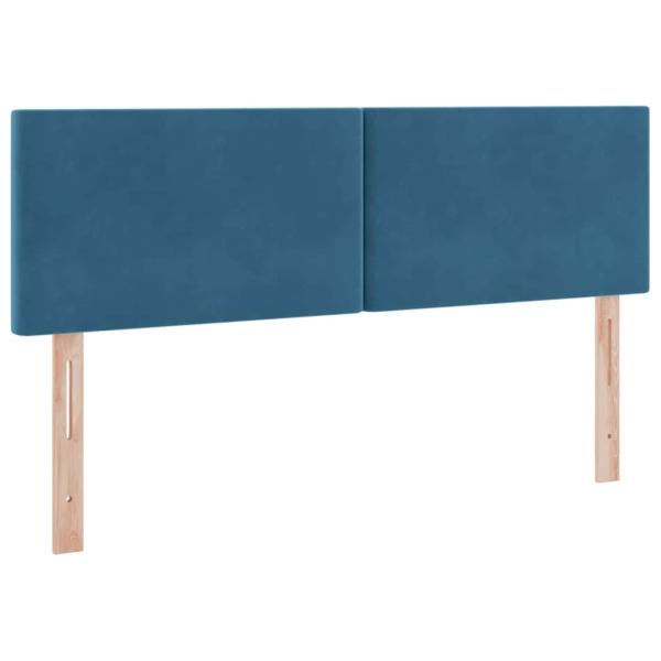 Aufbewahrungsbett mit Matratze Dunkelblau 140 x 200 cm Samt
