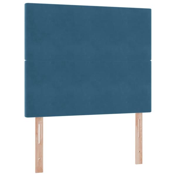 ARDEBO.de - Bett mit Stauraum und LED Dunkelblau 120 x 200 cm Samt