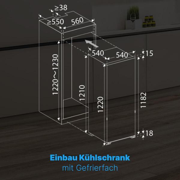 Bomann KSE 7812 Einbau-Kühlschrank, Nutzinhalt 181 Liter, SMART Funktion, weiß (778120)