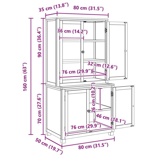 Aufbewahrungsmöbel-Set mit Speicher mit Tür Braun Holzwerkstoff