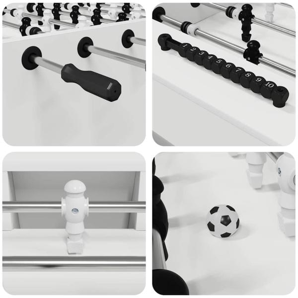 Fußballtisch 2 pcs Weiß 146,5 x 74 x 85 cm Holzwerkstoff