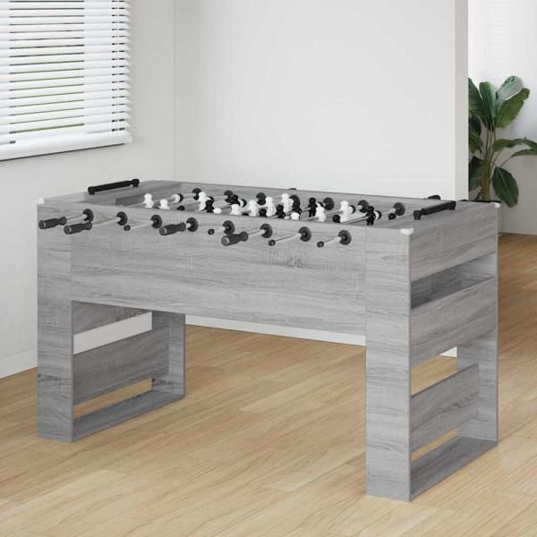 ARDEBO.de - Fußballtisch 2 pcs Graues Sonoma 146,5 x 74 x 85 cm
