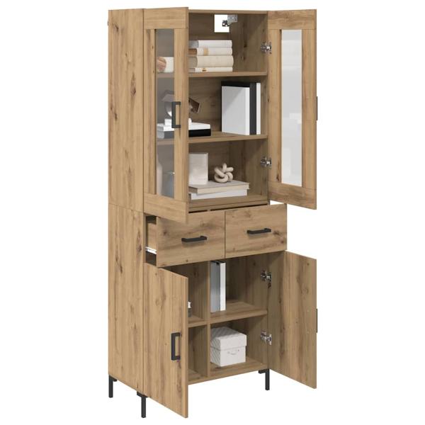 Highboard 2 pcs Artisan-Eiche 69,5 x 34 x 180 cm Holzwerkstoff