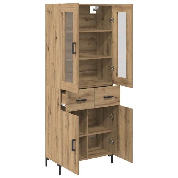Highboard 2 pcs Artisan-Eiche 69,5 x 34 x 180 cm Holzwerkstoff