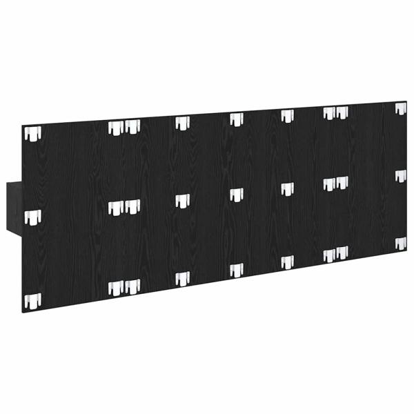 Kopfteil mit Schrank 3 Stk. Schwarz Eichen-Optik Holzwerkstoff