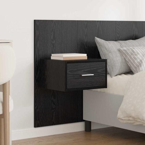 Kopfteil mit Schrank 3 Stk. Schwarz Eichen-Optik Holzwerkstoff