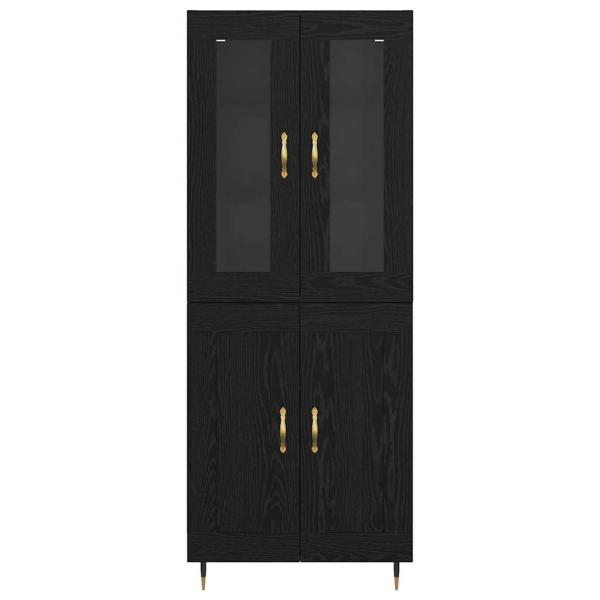 Highboard 2 pcs Schwarz Eichen-Optik 69,5 x 34 x 180 cm