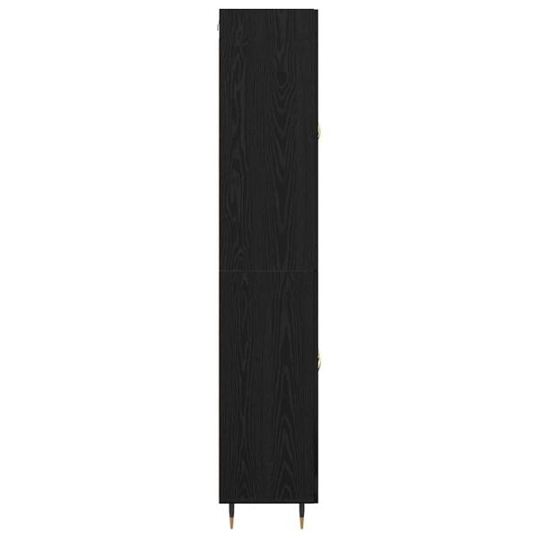 Highboard 2 pcs Schwarz Eichen-Optik 69,5 x 34 x 180 cm