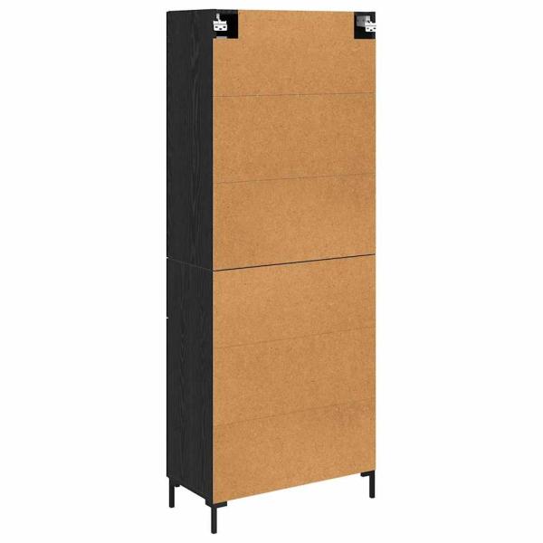 Highboard 2 pcs Schwarz Eichen-Optik 69,5 x 34 x 180 cm