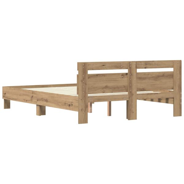 ARDEBO.de - Bettrahmen Artisan-Eiche 120 x 200 cm Holzwerkstoff
