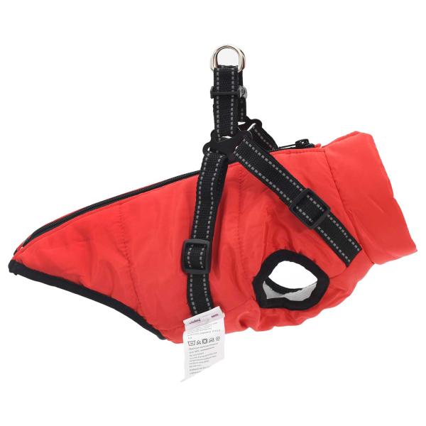 Hundemantel Rot L28 Fleece und Polyester
