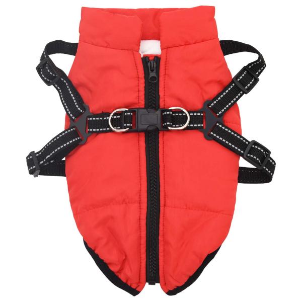 Hundemantel Rot L40 Fleece und Polyester