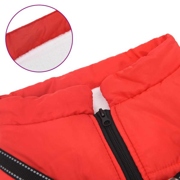 Hundemantel mit Geschirr Rot 6XL Fleece und Polyester