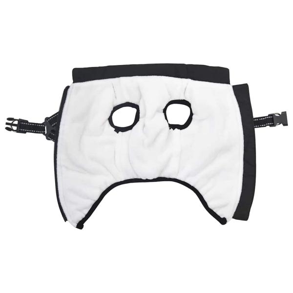 Hundemantel mit Geschirr Schwarz L Fleece und Polyester