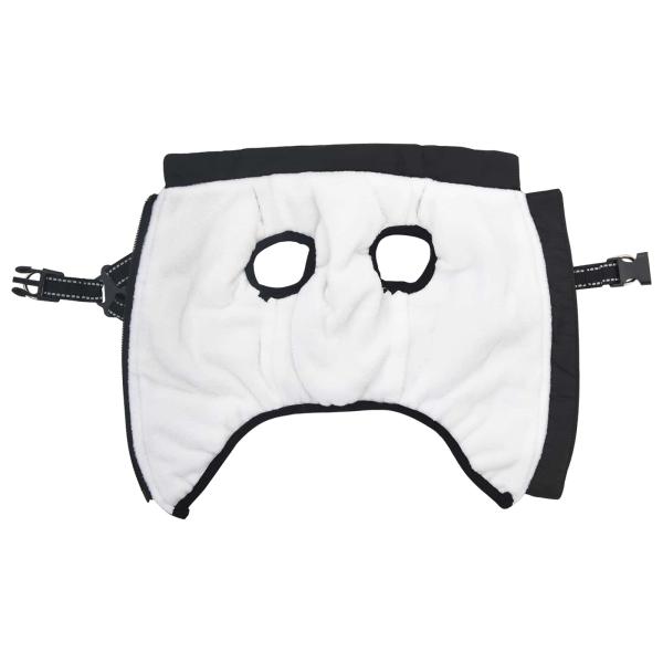 Hundemantel mit Geschirr Schwarz XL Fleece und Polyester