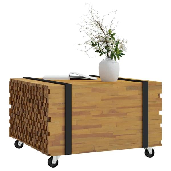 Couchtisch Braun 60 x 60 x 38 cm Massivholz Teak