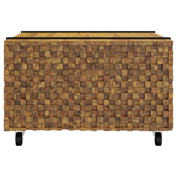 Couchtisch Braun 60 x 60 x 38 cm Massivholz Teak