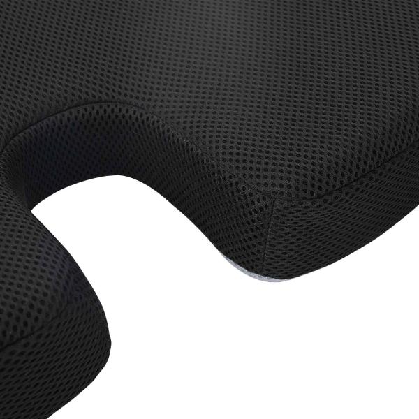 ARDEBO.de - Kopfkissen mit Kissen Schwarz 46 x 38 x 8 cm Netzgewebe