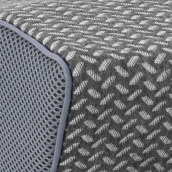 Kopfkissen mit Kissen Grau 60 x 34 x 11 cm Polyester