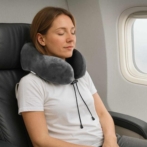 ARDEBO.de - Kopfkissen mit Kissen Verstellbar Grau 28 x 25 x 14 cm Samt