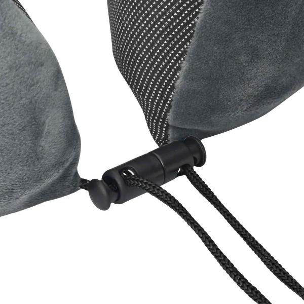 Kopfkissen mit Kissen Verstellbar Grau 28 x 25 x 14 cm Samt