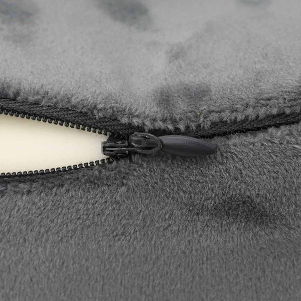 Kopfkissen mit Kissen Verstellbar Grau 28 x 25 x 14 cm Samt