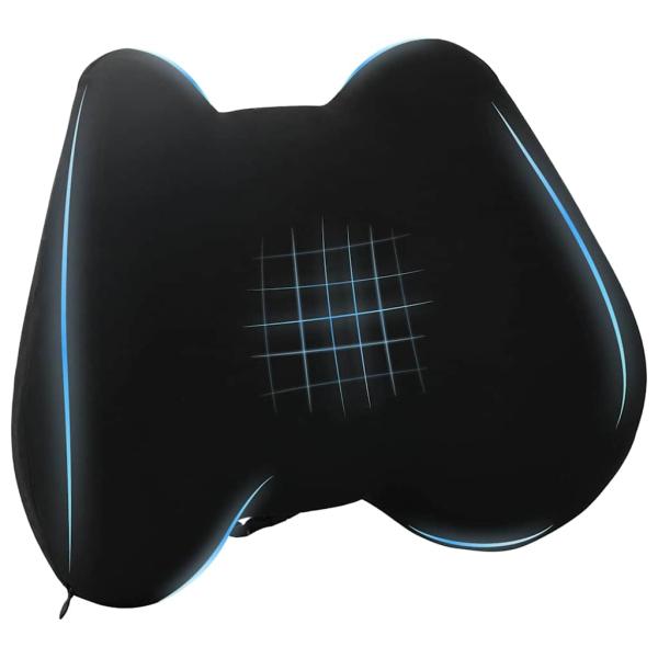 ARDEBO.de - Rückenkissen Schwarz Viscoschaum 40 x 32 x 13 cm
