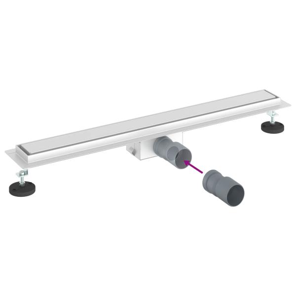 2 in 1 Duschabfluss Silber 70 cm Edelstahl 304