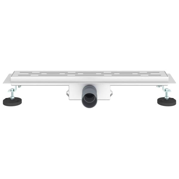 Duschabfluss mit Glasabdeckung Silber 50 cm Edelstahl 304