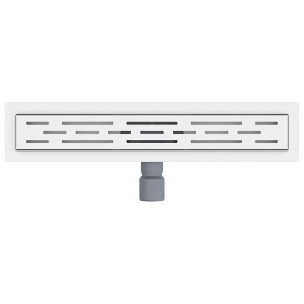 Duschabfluss mit Glasabdeckung Silber 50 cm Edelstahl 304