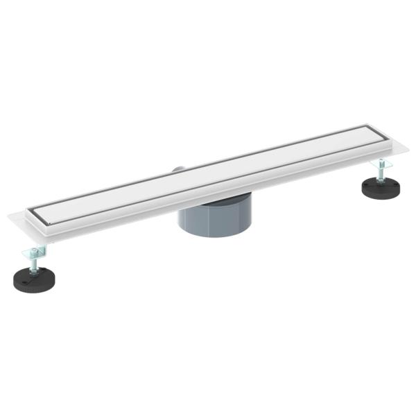 Duschablauf 2-in-1 mit 360° Siphon Silber 60 cm Edelstahl 304