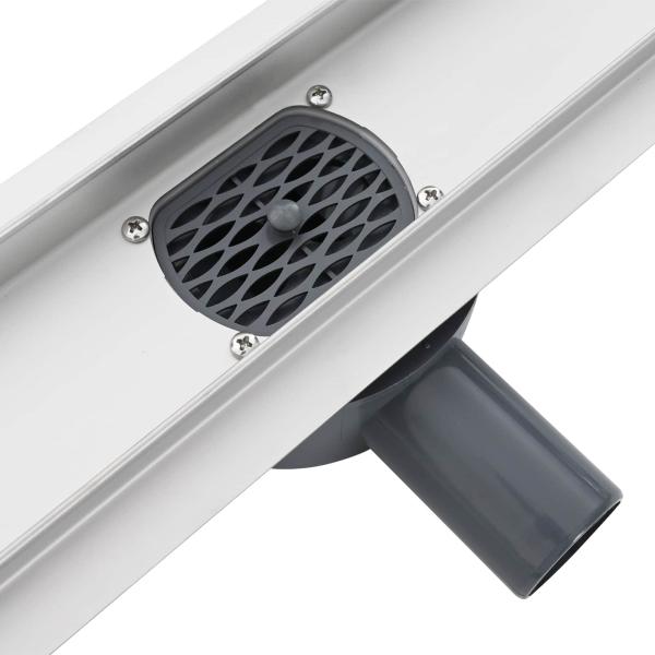 ARDEBO.de - Duschablauf 2-in-1 mit 360° Siphon Silber 80 cm Edelstahl 304
