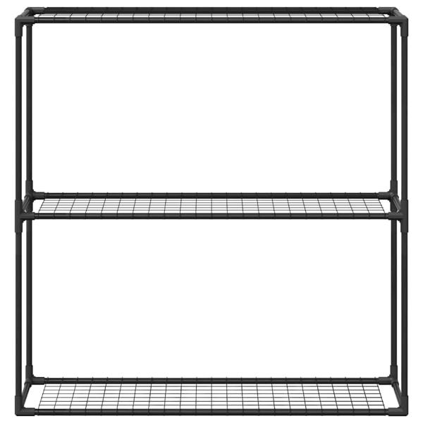3-stöckiger Pflanzenständer Schwarz 100 x 32 x 102 cm Stahl