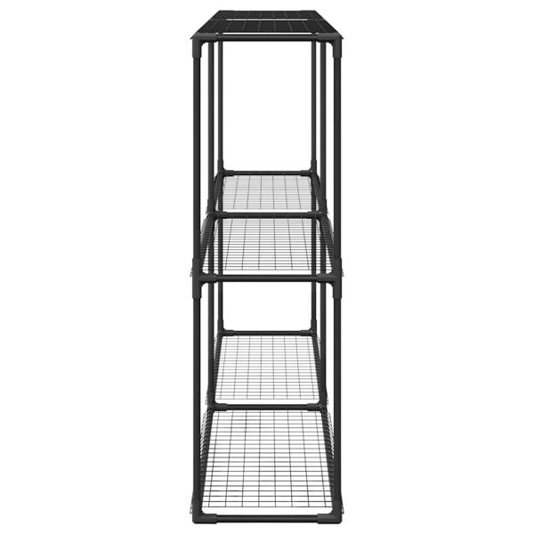 3-stöckiger Pflanzenständer Schwarz 200 x 32 x 104 cm Stahl