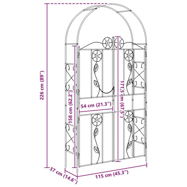 Gartenbogen Uni Schwarz