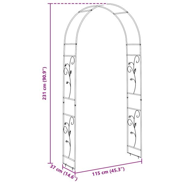 ARDEBO.de - Gartenbogen Floral Grün