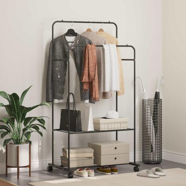 ARDEBO.de - Kleiderständer Uni Schwarz