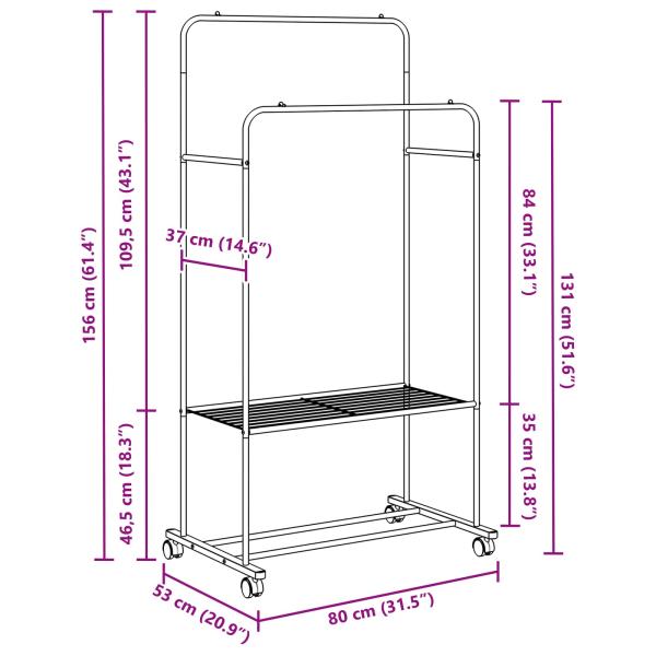 Kleiderständer Uni Weiß