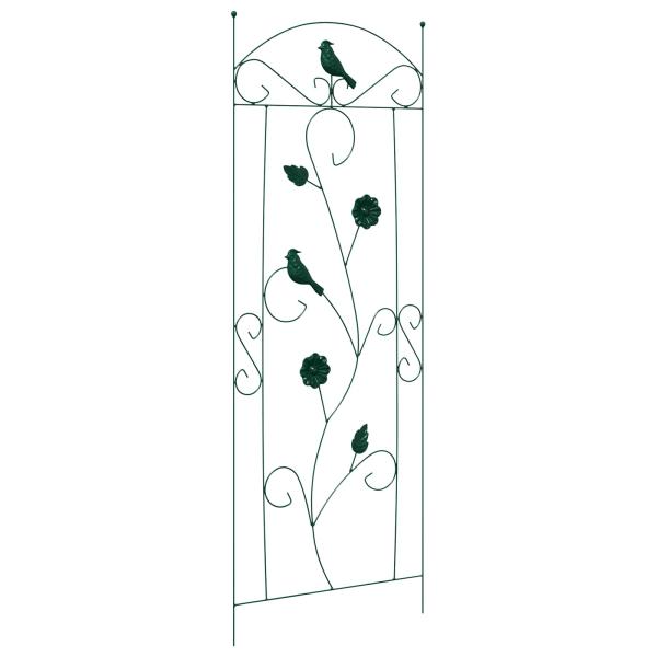 Gartenzaun Spalier 3 pcs Grün 112 x 40 cm Stahl