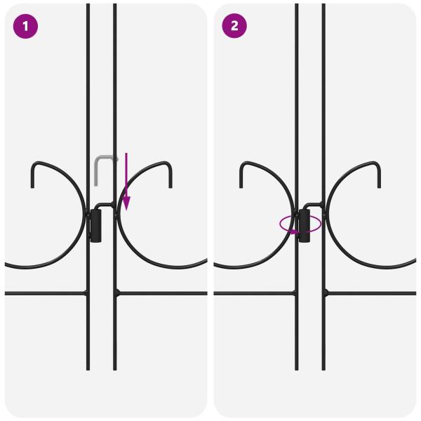 Gartenzaun Spalier Schwarz