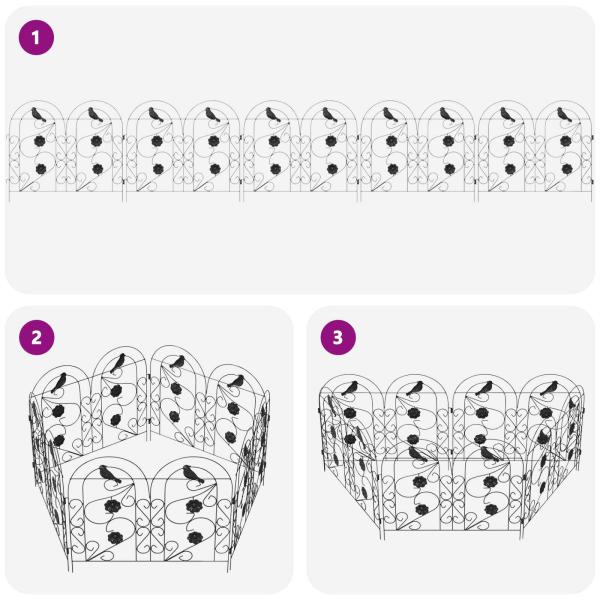 Gartenzaun Spalier Schwarz