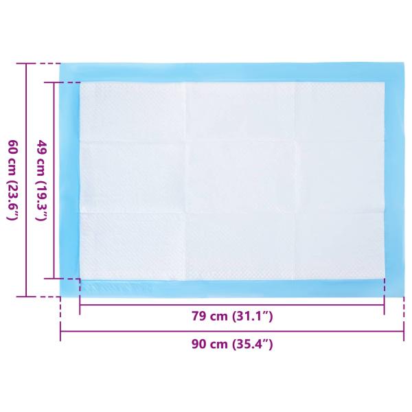 Haustier Training Pad 50 pcs Blau und Weiß 60 x 60 cm