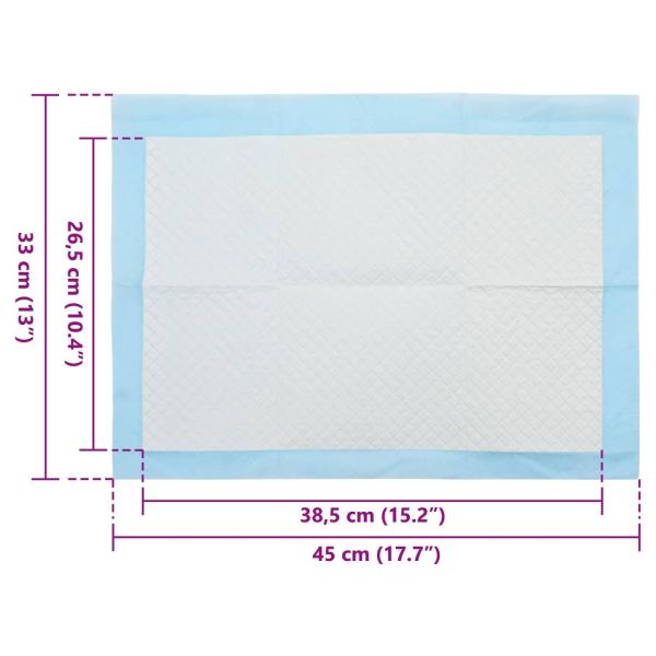 ARDEBO.de - Vliesstoff Haustier Trainingspad 50 pcs Blau und Weiß
