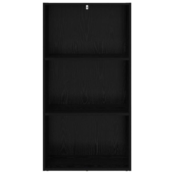 Bücherregal 60 x 30 x 114 cm Holzwerkstoff Schwarz Eichen-Optik