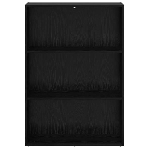 Bücherregal Schwarz Eichen-Optik 60 x 30 x 76.5 cm