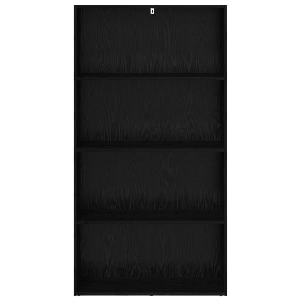 Bücherregal Schwarz Eichen-Optik 80 x 30 x 151,5 cm