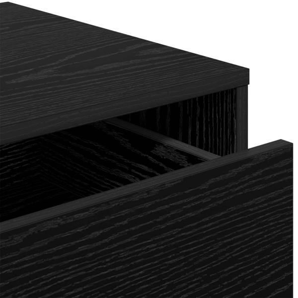 Schubladenschrank Schwarz Eichen-Optik 41 x 40 x 58 cm