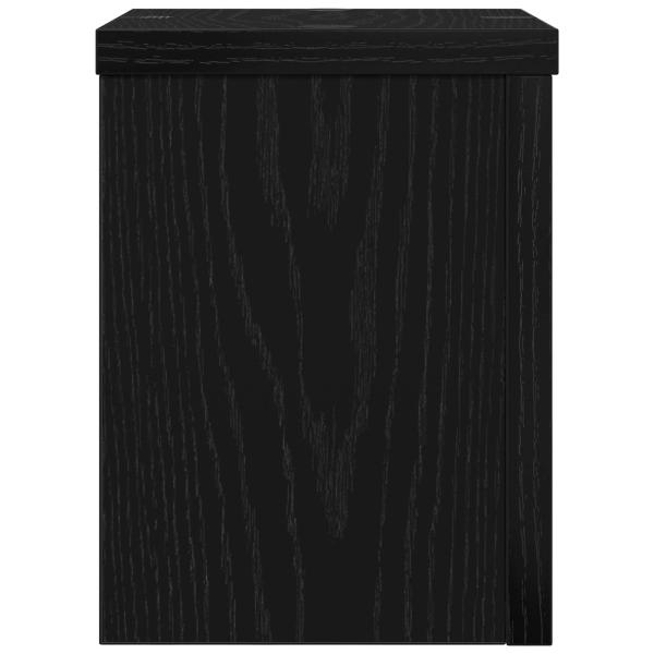 Pflanzenständer 2 pcs Schwarz Eichen-Optik 15 x 15 x 20 cm